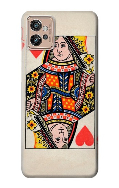 S3429 クイーンハートカード Queen Hearts Card Motorola Moto G32 バックケース、フリップケース・カバー