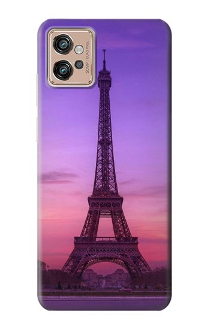 S3447 エッフェルパリの夕日 Eiffel Paris Sunset Motorola Moto G32 バックケース、フリップケース・カバー