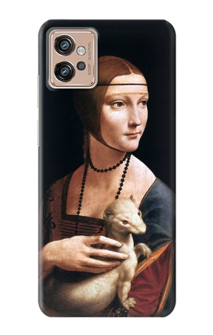 S3471 エルミン・レオナルド・ダ・ヴィンチ Lady Ermine Leonardo da Vinci Motorola Moto G32 バックケース、フリップケース・カバー