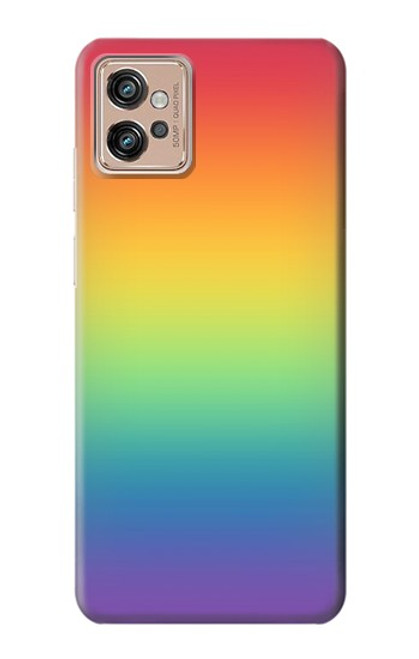 S3698 LGBTグラデーションプライドフラグ LGBT Gradient Pride Flag Motorola Moto G32 バックケース、フリップケース・カバー