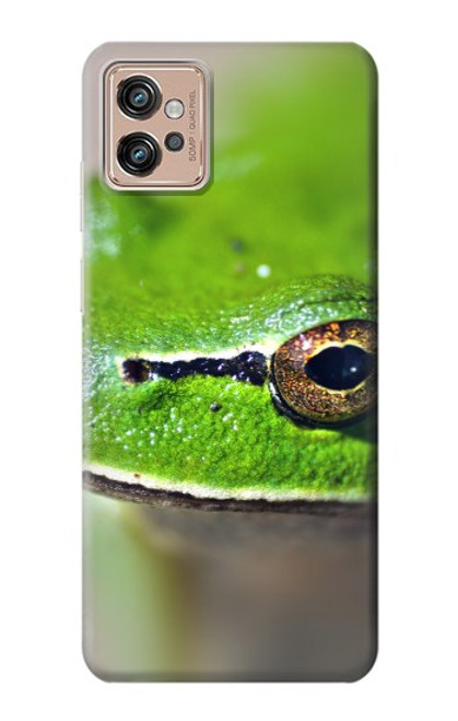 S3845 緑のカエル Green frog Motorola Moto G32 バックケース、フリップケース・カバー