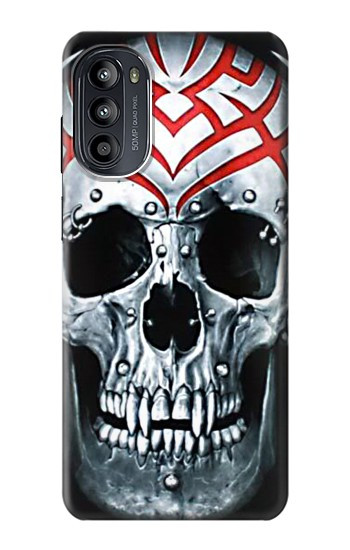 S0223 吸血鬼 スカル タトゥー Vampire Skull Tattoo Motorola Moto G52, G82 5G バックケース、フリップケース・カバー