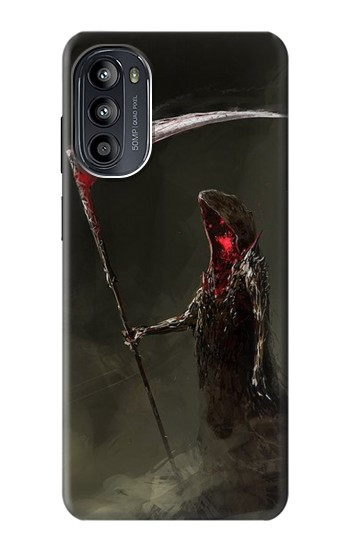 S1319 恐るべった死者の死 Grim Reaper Death Scythe Motorola Moto G52, G82 5G バックケース、フリップケース・カバー