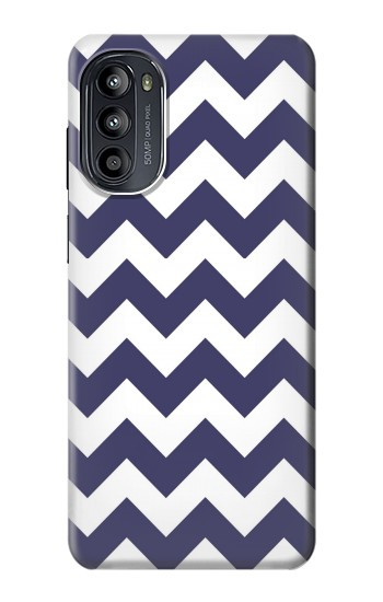 S2345 紺のシェブロンジグザグパターン Navy Blue Shavron Zig Zag Pattern Motorola Moto G52, G82 5G バックケース、フリップケース・カバー