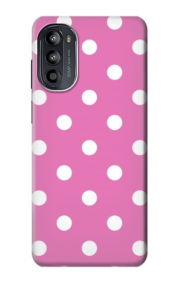 S2358 ピンクの水玉 Pink Polka Dots Motorola Moto G52, G82 5G バックケース、フリップケース・カバー