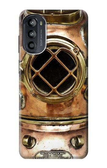 S2412 ヴィンテージ深海ダイビングヘルメット Vintage Deep Sea Diving Helmet Motorola Moto G52, G82 5G バックケース、フリップケース・カバー