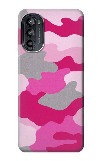 S2525 ンク迷彩 Pink Camo Camouflage Motorola Moto G52, G82 5G バックケース、フリップケース・カバー