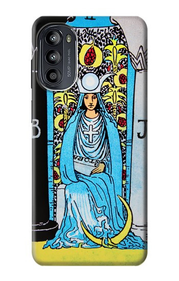 S2837 タロットカード 女教皇 The High Priestess Vintage Tarot Card Motorola Moto G52, G82 5G バックケース、フリップケース・カバー