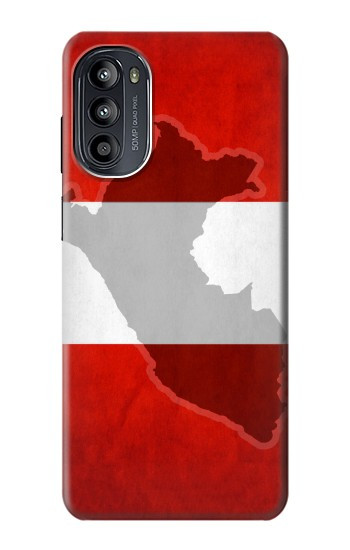 S3018 ペルー旗 Peru Flag Motorola Moto G52, G82 5G バックケース、フリップケース・カバー