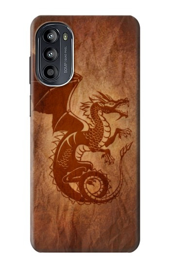 S3086 レッド・ドラゴン Red Dragon Tattoo Motorola Moto G52, G82 5G バックケース、フリップケース・カバー