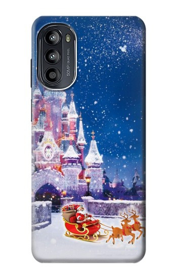 S3282 サンタ・クリスマス城 Santa Xmas Castle Motorola Moto G52, G82 5G バックケース、フリップケース・カバー