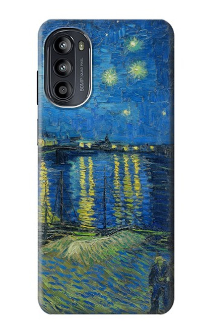 S3336 ヴァン・ゴッホローソンの星空 Van Gogh Starry Night Over the Rhone Motorola Moto G52, G82 5G バックケース、フリップケース・カバー