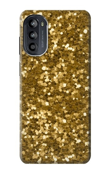 S3388 ゴールドラメグラフィックプリント Gold Glitter Graphic Print Motorola Moto G52, G82 5G バックケース、フリップケース・カバー
