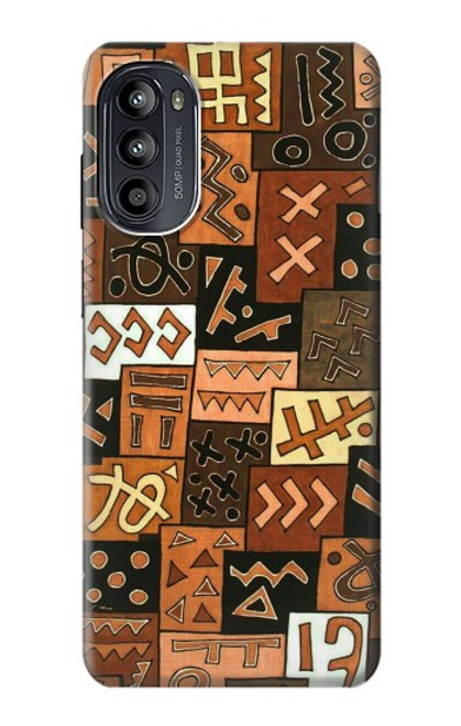 S3460 マリ芸術 Mali Art Pattern Motorola Moto G52, G82 5G バックケース、フリップケース・カバー