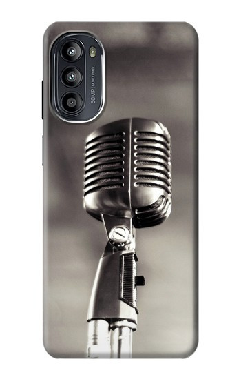 S3495 ヴィンテージのマイク Vintage Microphone Motorola Moto G52, G82 5G バックケース、フリップケース・カバー