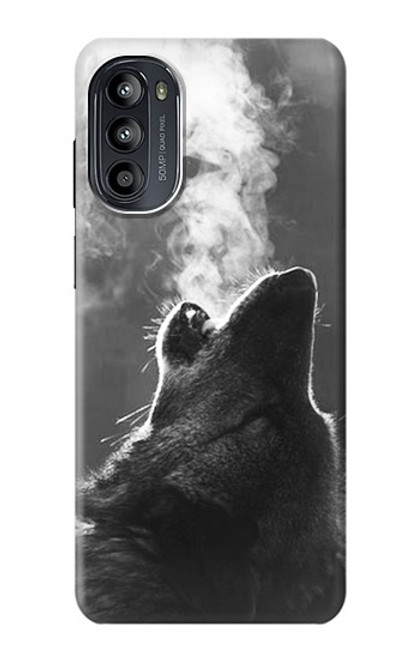 S3505 オオカミ Wolf Howling Motorola Moto G52, G82 5G バックケース、フリップケース・カバー