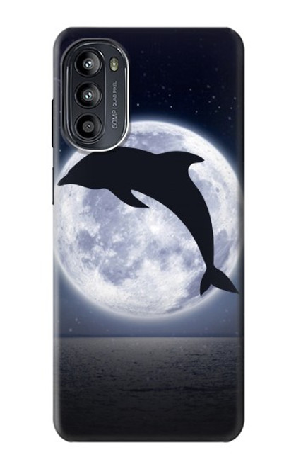 S3510 ドルフィン Dolphin Moon Night Motorola Moto G52, G82 5G バックケース、フリップケース・カバー