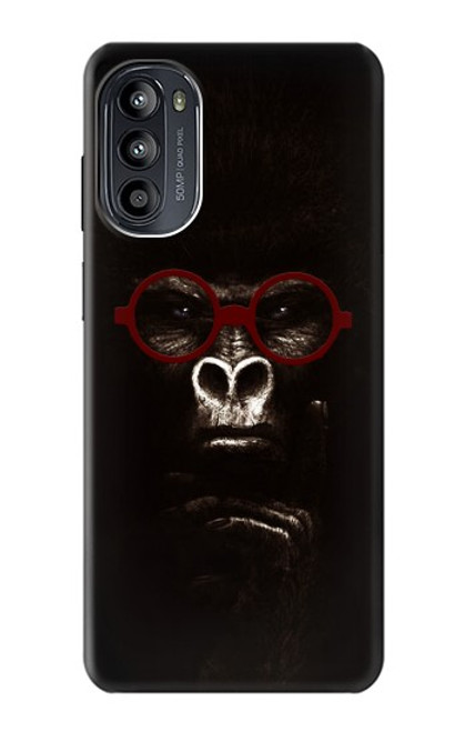 S3529 思考ゴリラ Thinking Gorilla Motorola Moto G52, G82 5G バックケース、フリップケース・カバー