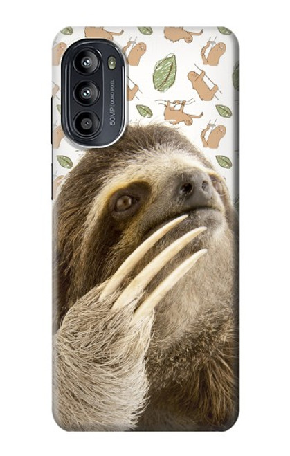 S3559 ナマケモノ Sloth Pattern Motorola Moto G52, G82 5G バックケース、フリップケース・カバー