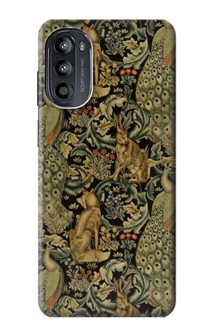 S3661 ウィリアム・モリス・フォレスト・ベルベット William Morris Forest Velvet Motorola Moto G52, G82 5G バックケース、フリップケース・カバー