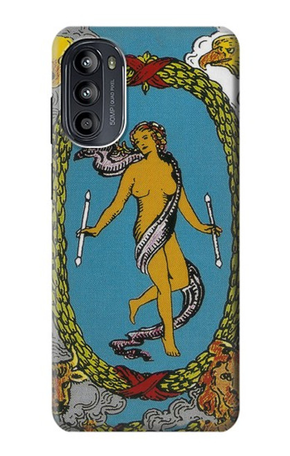 S3746 タロットカード世界 Tarot Card The World Motorola Moto G52, G82 5G バックケース、フリップケース・カバー