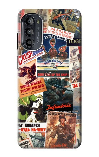 S3905 ビンテージ アーミー ポスター Vintage Army Poster Motorola Moto G52, G82 5G バックケース、フリップケース・カバー