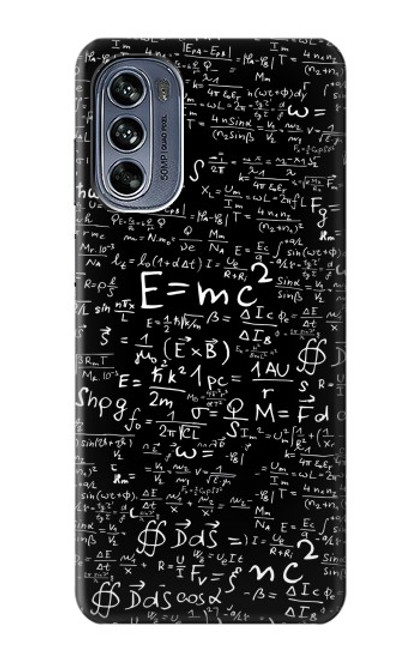 S2574 数学物理学黒板式 Mathematics Physics Blackboard Equation Motorola Moto G62 5G バックケース、フリップケース・カバー