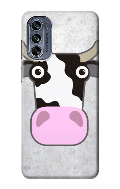 S3257 牛の漫画 Cow Cartoon Motorola Moto G62 5G バックケース、フリップケース・カバー