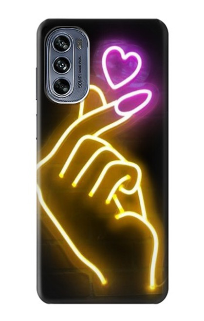 S3512 かわいいミニハート Cute Mini Heart Neon Graphic Motorola Moto G62 5G バックケース、フリップケース・カバー