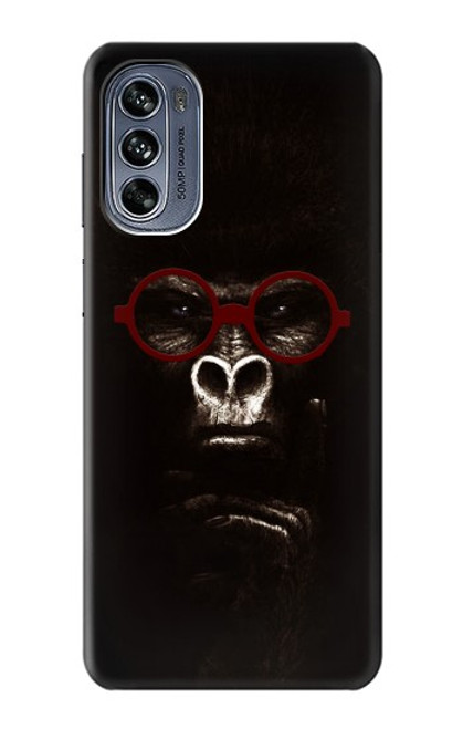 S3529 思考ゴリラ Thinking Gorilla Motorola Moto G62 5G バックケース、フリップケース・カバー