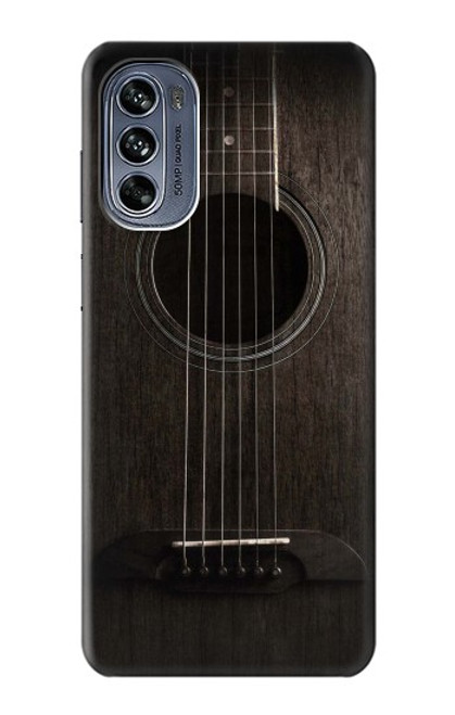 S3834 ブラックギター Old Woods Black Guitar Motorola Moto G62 5G バックケース、フリップケース・カバー