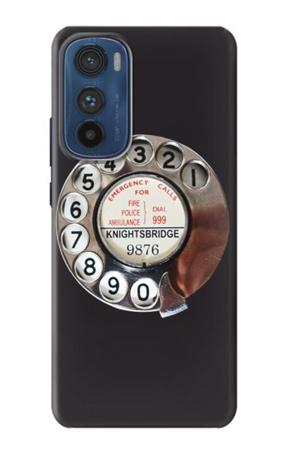 S0059 レトロなダイヤル式の電話ダイヤル Retro Rotary Phone Dial On Motorola Edge 30 バックケース、フリップケース・カバー