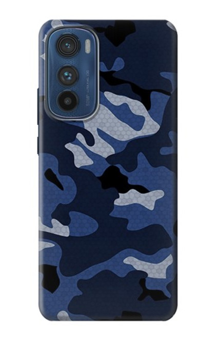 S2959 海軍迷彩 Navy Blue Camo Camouflage Motorola Edge 30 バックケース、フリップケース・カバー