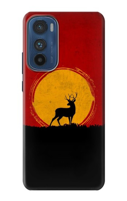 S3513 鹿の夕日 Deer Sunset Motorola Edge 30 バックケース、フリップケース・カバー