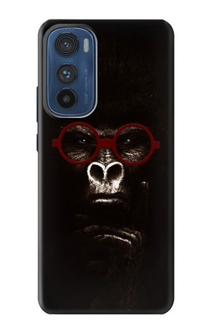 S3529 思考ゴリラ Thinking Gorilla Motorola Edge 30 バックケース、フリップケース・カバー