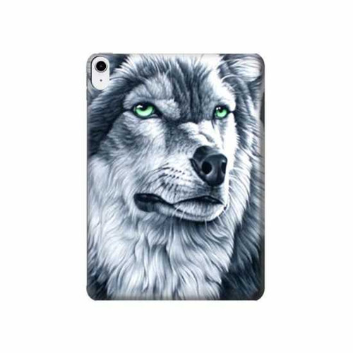 S0123 狼 ウルフ Grim White Wolf iPad 10.9 (2022) タブレットケース