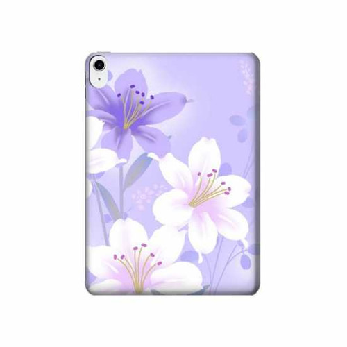 S2361 紫の花 Purple White Flowers iPad 10.9 (2022) タブレットケース