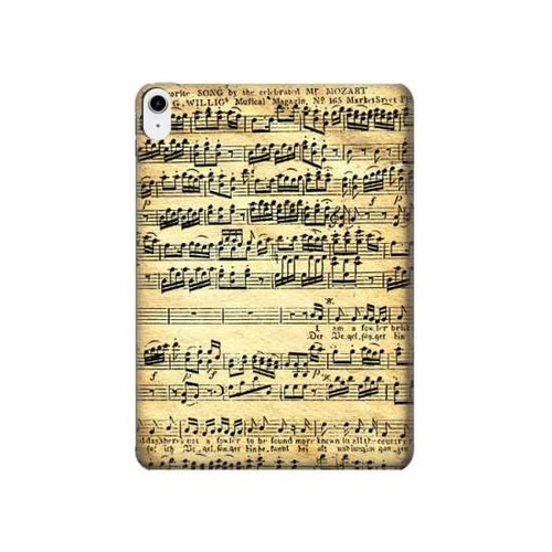 S2667 ファウラーモーツァルト音楽シート The Fowler Mozart Music Sheet iPad 10.9 (2022) タブレットケース