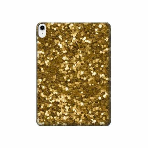 S3388 ゴールドラメグラフィックプリント Gold Glitter Graphic Print iPad 10.9 (2022) タブレットケース