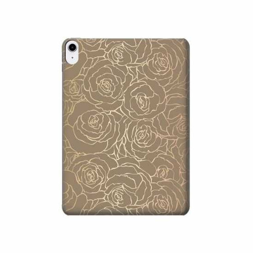 S3466 ゴールドローズ柄 Gold Rose Pattern iPad 10.9 (2022) タブレットケース