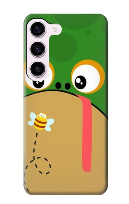 S2765 かわいいカエル ハチ 漫画 Frog Bee Cute Cartoon Samsung Galaxy S23 バックケース、フリップケース・カバー