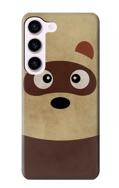 S2825 かわいいアライグマ Cute Cartoon Raccoon Samsung Galaxy S23 バックケース、フリップケース・カバー