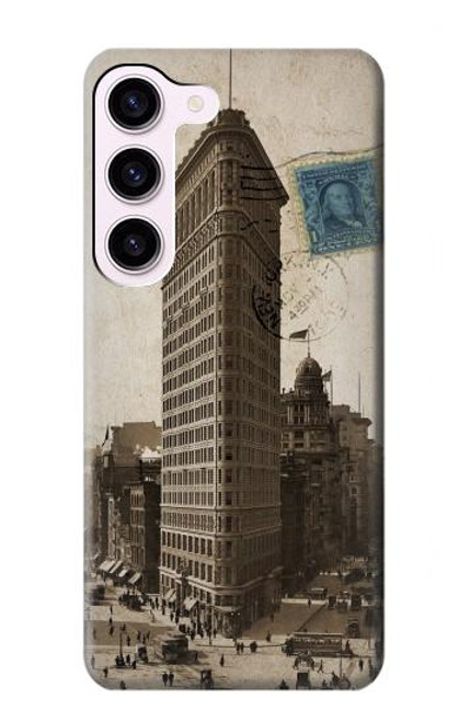 S2832 ニューヨーク1903 フラットアイアンビルポストカード New York 1903 Flatiron Building Postcard Samsung Galaxy S23 バックケース、フリップケース・カバー