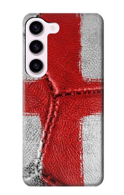 S3316 イングランドの旗ビンテージフットボールのグラフィック England Flag Vintage Football Graphic Samsung Galaxy S23 バックケース、フリップケース・カバー