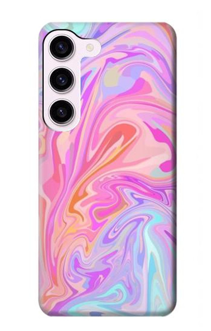 S3444 デジタルアートカラフルな液体 Digital Art Colorful Liquid Samsung Galaxy S23 バックケース、フリップケース・カバー