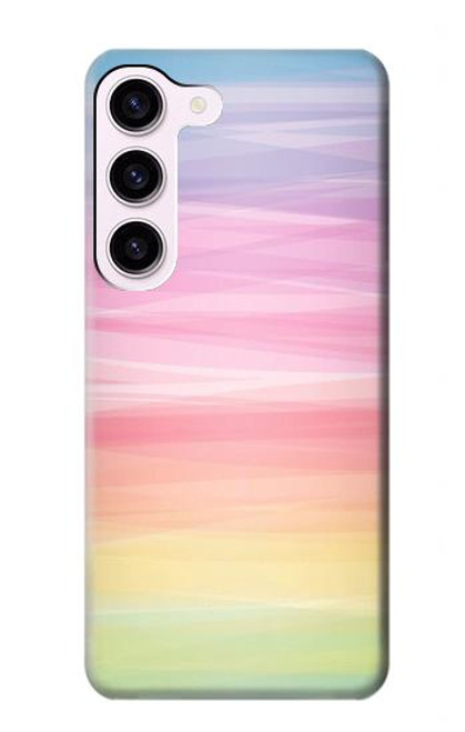 S3507 カラフルな虹 パステル Colorful Rainbow Pastel Samsung Galaxy S23 バックケース、フリップケース・カバー