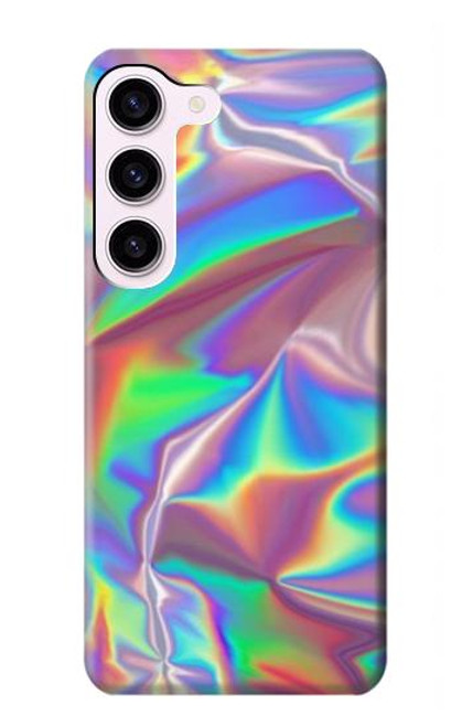 S3597 ホログラフィック写真印刷 Holographic Photo Printed Samsung Galaxy S23 バックケース、フリップケース・カバー