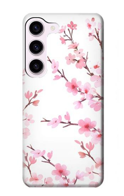 S3707 ピンクの桜の春の花 Pink Cherry Blossom Spring Flower Samsung Galaxy S23 バックケース、フリップケース・カバー