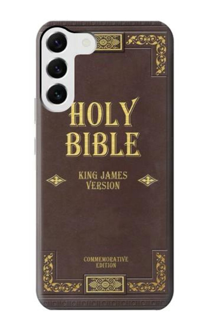 S2889 聖書 Holy Bible Cover King James Version Samsung Galaxy S23 Plus バックケース、フリップケース・カバー