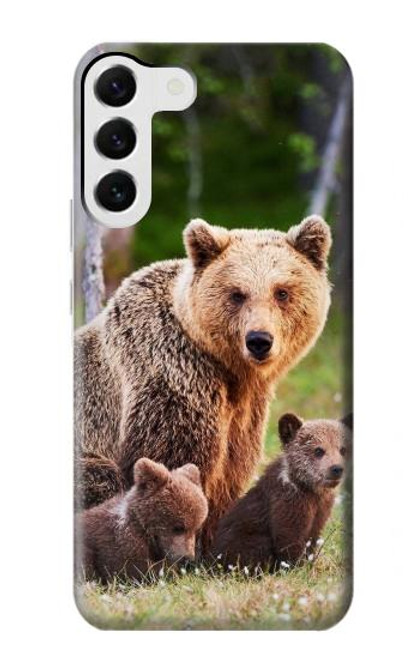 S3558 くまの家族 Bear Family Samsung Galaxy S23 Plus バックケース、フリップケース・カバー